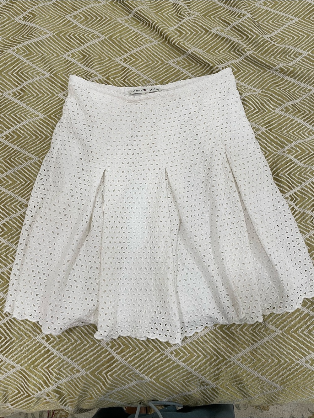 Tommy Hilfiger White Eyelet Circle Skirt